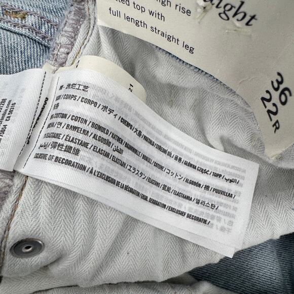 Abercrombie & Fitch Jeans Womens 22 Criss Cross 90's Straight High Rise NEW - Picture 11 of 13